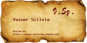 Vainer Szilvia névjegykártya